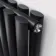 Marbella Matt Black Double Oval Panel Radiator 600x1020mm