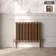 Athens Antique Copper Triple Column Horizontal Traditional Radiator 600x785mm