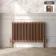 Athens Antique Copper Triple Column Horizontal Traditional Radiator 600x1010mm