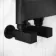 Seville Matt Black Designer Flat Panel Heated Towel Rail 1200x600mm