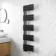 Seville Matt Black Designer Flat Panel Heated Towel Rail 1600x450mm