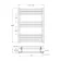 Barcelona Matt Black Straight Heated Towel Rail 800x600mm