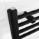 Barcelona Matt Black Straight Heated Towel Rail 1000x500mm