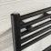 Naples Premium Matt Black Straight Heated Towel Rail 1000x450mm