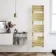 Santorini Brushed Brass Flat Panel Heated Towel Rail 1600x450mm