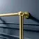 Gibraltar Floor Standing Traditional Brushed Brass Heated Towel Rail 915x535mm