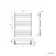 Santorini Brushed Brass Flat Panel Heated Towel Rail 800x600mm