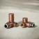 Antique Copper Angled Radiator Valves and lockshield pack (Pair) Standard 15mm