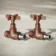 Antique Copper Straight Traditional Manual Radiator Valves (Pair) Standard 15mm