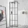 Munich Matt Black Grid Easy Clean 8mm Wet Room Shower Glass Panel 700mm