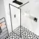 Munich Matt Black Framed Easy Clean 8mm Wet Room Shower Glass Panel 700mm