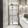 Helsinki Matt Black Premium Easy Clean 8mm Hinged Shower Door 1000mm