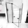 Vienna Matt Black Easy Clean 8mm Hinged Shower Door 1100mm