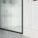 Munich Fluted Effect Matt Black Framed Easy Clean 8mm Wet Room Shower Glass Panel 1200mm