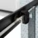London Matt Black Grid 6mm Sliding Shower Door 1000mm
