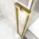 Helsinki Brushed Brass Premium Easy Clean 8mm Hinged Shower Door 1100mm