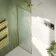 Munich Fluted Effect Brushed Brass Easy Clean 8mm Wet Room Shower Glass Panel 700mm