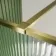 Munich Fluted Effect Brushed Brass Easy Clean 8mm Wet Room Shower Glass Panel 1100mm