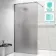 Lyon Gunmetal 8mm Laminated Wet Room Shower Glass Panel with Grey Frost Pattern 1000mm