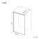 Lyon Gunmetal 8mm Laminated Wet Room Shower Glass Panel with Grey Frost Pattern 1000mm