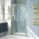 London Brushed Brass 6mm Sliding Shower Door 1000mm