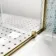 London Brushed Brass 6mm Pivot Shower Door 700mm