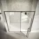 Cologne Matt Black Easy Clean 8mm Hinged Shower Door 1600mm