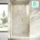 Cologne Brushed Brass Easy Clean 8mm Hinged Shower Door 1200mm