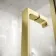 Cologne Brushed Brass Easy Clean 8mm Hinged Shower Door 1700mm