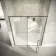 Cologne Brushed Gunmetal Easy Clean 8mm Hinged Shower Door 1400mm