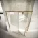 Cologne Brushed Copper Easy Clean 8mm Hinged Shower Door 1400mm