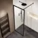 Antwerp Matt Black Framed Easy Clean 8mm Wet Room Shower Glass Panel 700mm