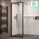 Antwerp Matt Black Framed Easy Clean 8mm Wet Room Shower Glass Panel 800mm