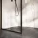 Antwerp Matt Black Framed Easy Clean 8mm Wet Room Shower Glass Panel 800mm