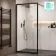 Antwerp Matt Black Framed Easy Clean 8mm Wet Room Shower Glass Panel 900mm