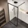 Antwerp Matt Black Framed Easy Clean 8mm Wet Room Shower Glass Panel 1000mm