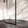 Antwerp Matt Black Framed Easy Clean 8mm Wet Room Shower Glass Panel 1100mm