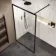 Antwerp Matt Black Framed Easy Clean 8mm Wet Room Shower Glass Panel 1200mm