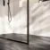 Antwerp Matt Black Framed Easy Clean 8mm Wet Room Shower Glass Panel 1400mm