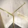Antwerp Brushed Brass Framed Easy Clean 8mm Wet Room Shower Glass Panel 700mm