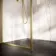 Antwerp Brushed Brass Framed Easy Clean 8mm Wet Room Shower Glass Panel 700mm