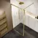 Antwerp Brushed Brass Framed Easy Clean 8mm Wet Room Shower Glass Panel 1000mm