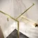 Antwerp Brushed Brass Framed Easy Clean 8mm Wet Room Shower Glass Panel 1000mm