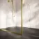 Antwerp Brushed Brass Framed Easy Clean 8mm Wet Room Shower Glass Panel 1000mm