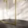Antwerp Brushed Brass Framed Easy Clean 8mm Wet Room Shower Glass Panel 1200mm