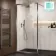 Antwerp Brushed Gunmetal Framed Easy Clean 8mm Wet Room Shower Glass Panel 900mm