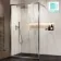 Antwerp Brushed Gunmetal Framed Easy Clean 8mm Wet Room Shower Glass Panel 1100mm