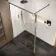 Antwerp Brushed Gunmetal Framed Easy Clean 8mm Wet Room Shower Glass Panel 1400mm