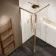 Antwerp Brushed Copper Framed Easy Clean 8mm Wet Room Shower Glass Panel 700mm