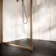 Antwerp Brushed Copper Framed Easy Clean 8mm Wet Room Shower Glass Panel 700mm